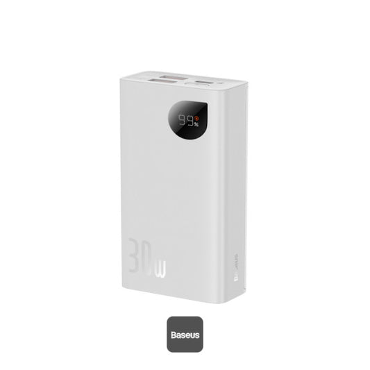 Baseus Adaman2 Power Bank 30W 10000mAh Digital Display Fast Charge - White