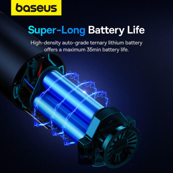 Baseus A5 Car Vacuum Cleaner 16000Pa Power Suction - Portable Cordless LED Display High-Efficiency Cordless Vacuum for Car & Home Use - Black
