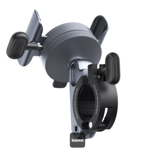 Baseus PrimeTrip Magnetic Bike Phone Holder – 360° Rotatable Durable Zinc Alloy Bike Mount for iPhone 16 Pro Max Fits 20-35mm Handlebars – Black