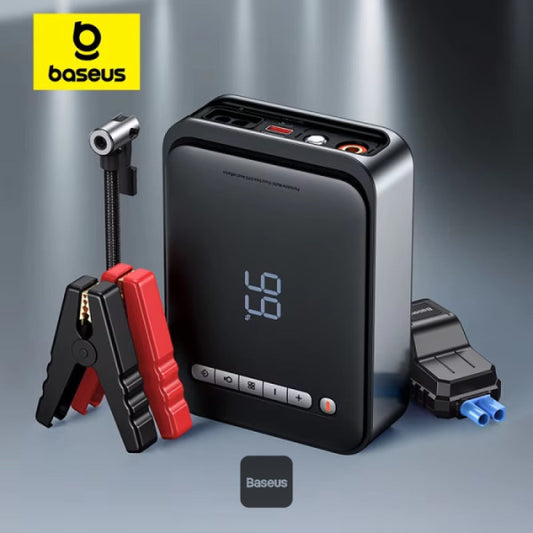 Baseus Super Energy 2-in-1 Jump Starter 8000mAh 1000A With Tire Inflator - Black