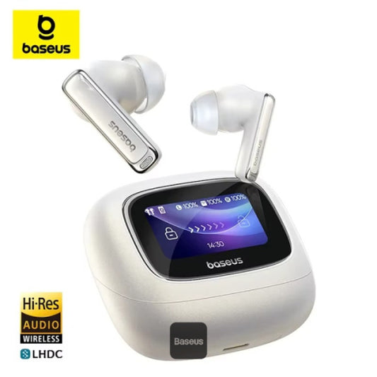Baseus Bowie M2s Ultra True Wireless Earphones -52dB ANC 4-Mic ENC Smart Display 006s Low Latency Bluetooth 54 – White