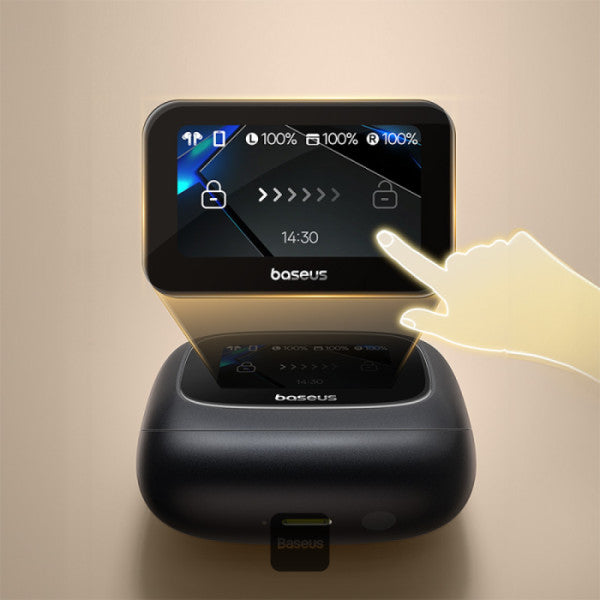Baseus Bowie M2s Ultra True Wireless Earphones -52dB ANC 4-Mic ENC Smart Display 006s Low Latency Bluetooth 54 - Black