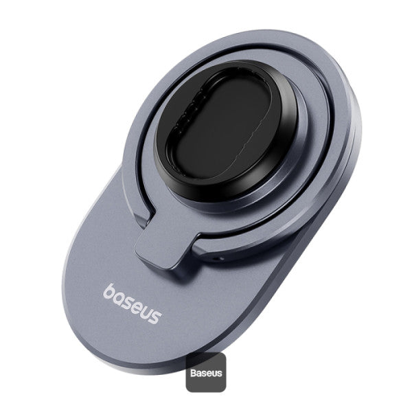 Baseus PrimeTrip Magnetic Bike Phone Holder – 2-in-1 Stick-On Mount & Ring Stand 360° Rotatable Universal Handlebar Fit (20-35mm) - Black