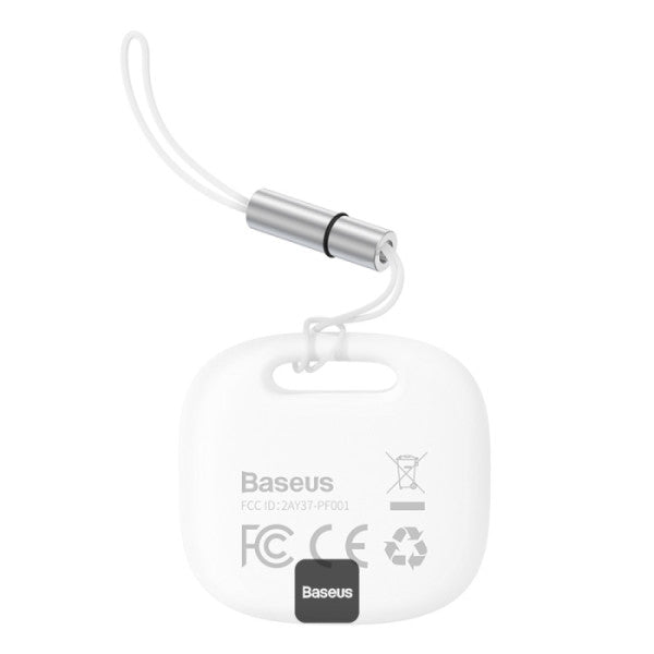 Baseus T2 Pro Bluetooth Key Finder - Anti-Loss Tracker with Replaceable Battery 365-Day Smart Tag for Keys Pets Luggage - iOS & Android - White