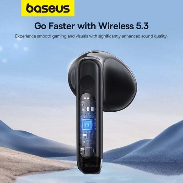 Baseus Bowie E13 True Wireless Earbuds with 12mm Diaphragm BT 53 30H Battery Low Latency 006s App Control – For Music Gaming & Calls - Black