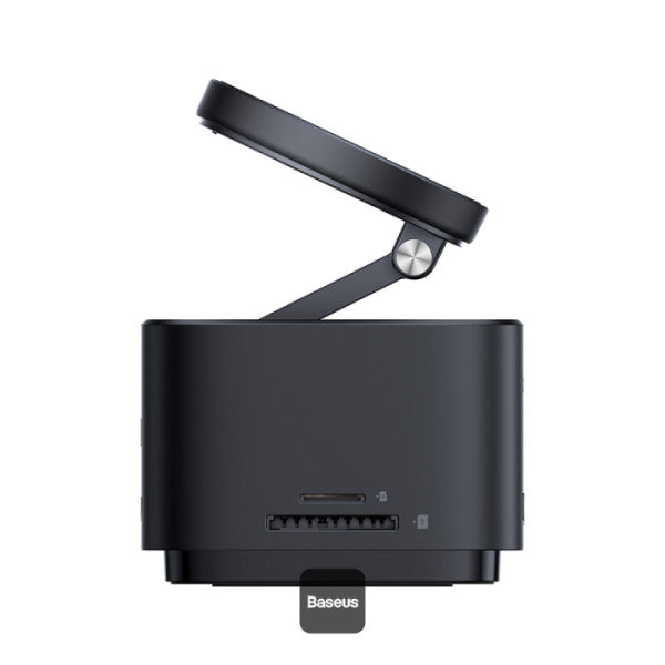 Baseus MagPro Series II 7-in-1 USB-C Hub with 15W Qi2 Wireless Charger 4K@60Hz HDMI 100W PD 10Gbps Ports SD Card Reader – Black