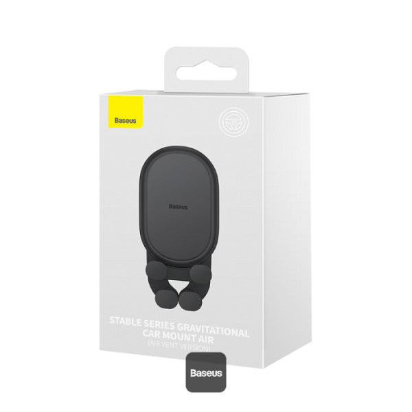 Baseus Stable Gravitational Car Mount Air Vent Phone Holder Bracket (Air Outlet Version) - Black