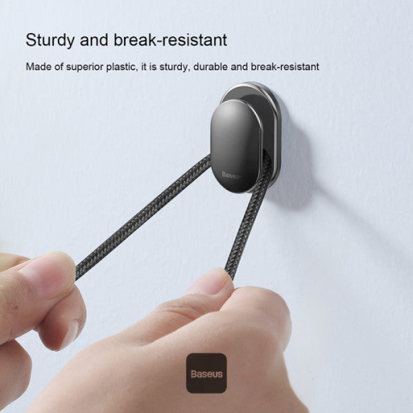 Baseus Small Shell Hook - Durable Hanger For Car Home Garage (4 pcs in a set) - Black