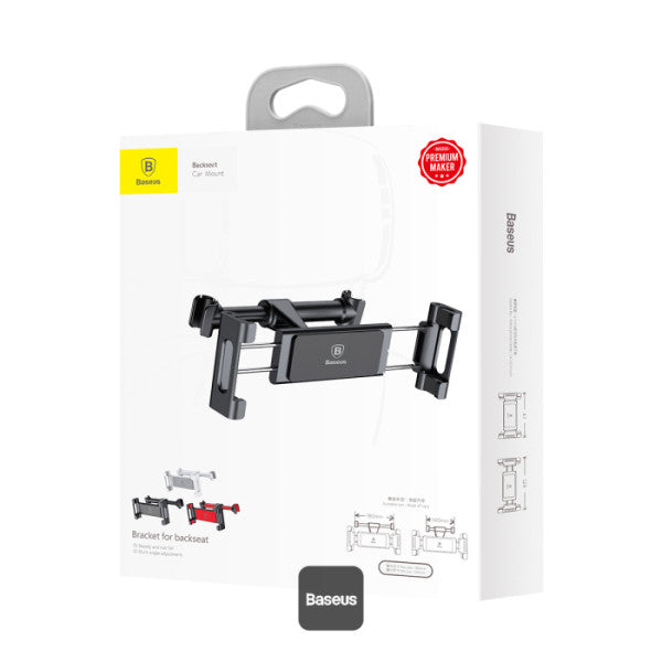 Baseus Back Seat Car Mount Holder for Phone & Tablet (47-129) 360° Adjustable Foldable - Black