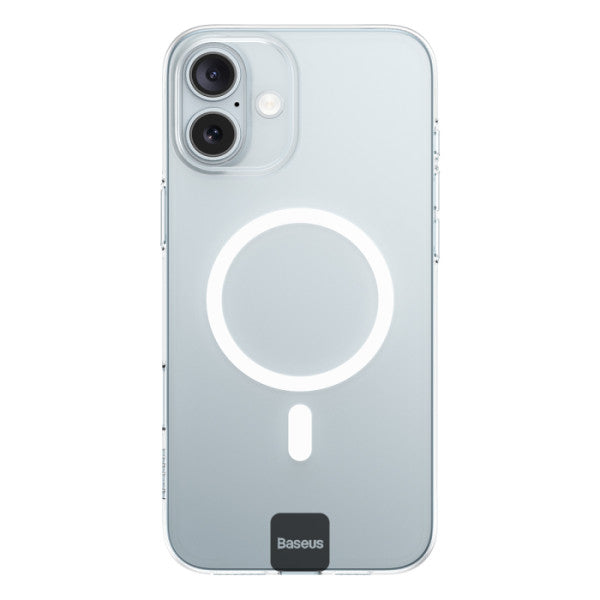 Baseus Ultra-Thin Crystal Series Magnetic Phone Case for iPhone 16 | MagSafe Compatible Scratch Resistant Anti-Yellowing Fingerprint-Proof - Clear
