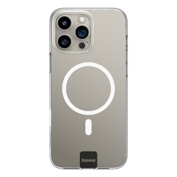 Baseus Ultra-Thin Crystal Series Magnetic Phone Case for iPhone 16 Pro | MagSafe Compatible Scratch Resistant Anti-Yellowing Fingerprint-Proof - Clear