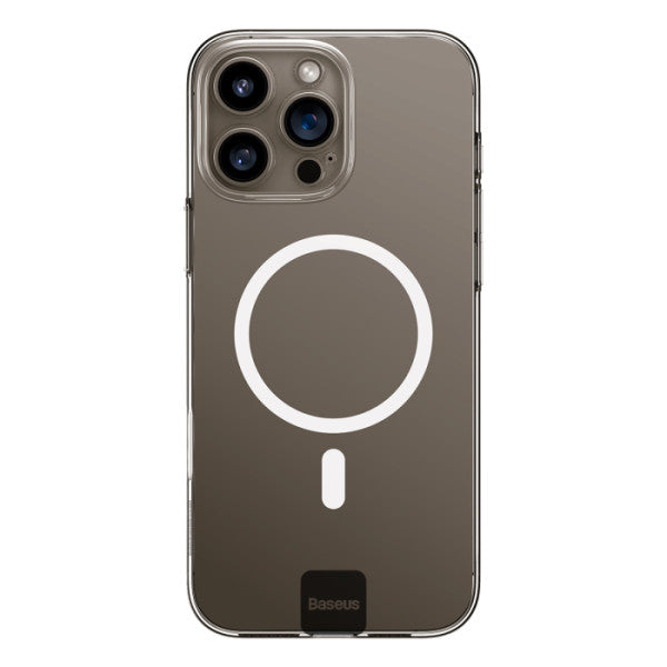Baseus Ultra-Thin Crystal Series Magnetic Phone Case for iPhone 16 Pro Max | MagSafe Compatible Scratch Resistant Anti-Yellowing Fingerprint-Proof - Clear