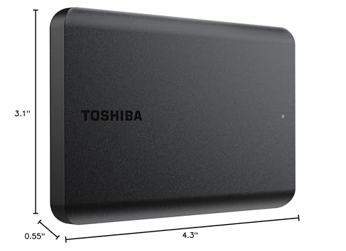 Toshiba Canvio Basics 2TB Portable External Hard Drive USB 3.0, Black