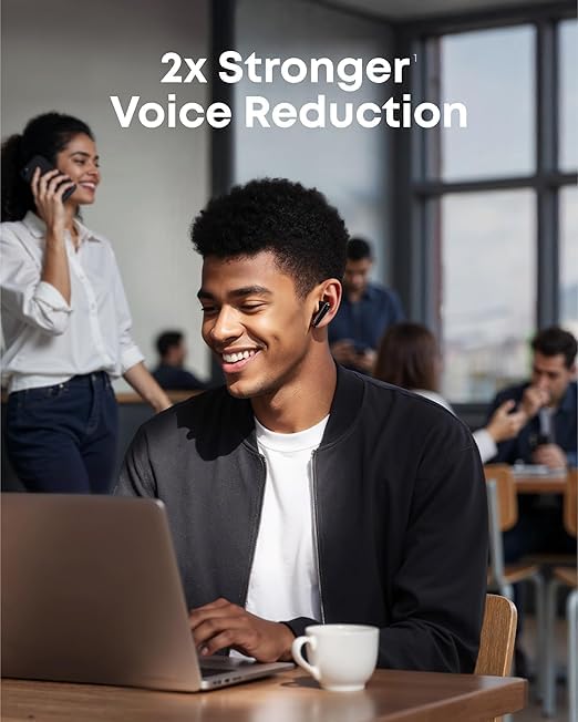 Soundcore Liberty 5 by Anker, Noise-Cancelling Wireless Earbuds, 2x Stronger Voice Reduction, Adaptive Noise Cancellation, Fast Charging, Dolby Audio, 6-Mic AI Clear Calls, Black (Global Version)
