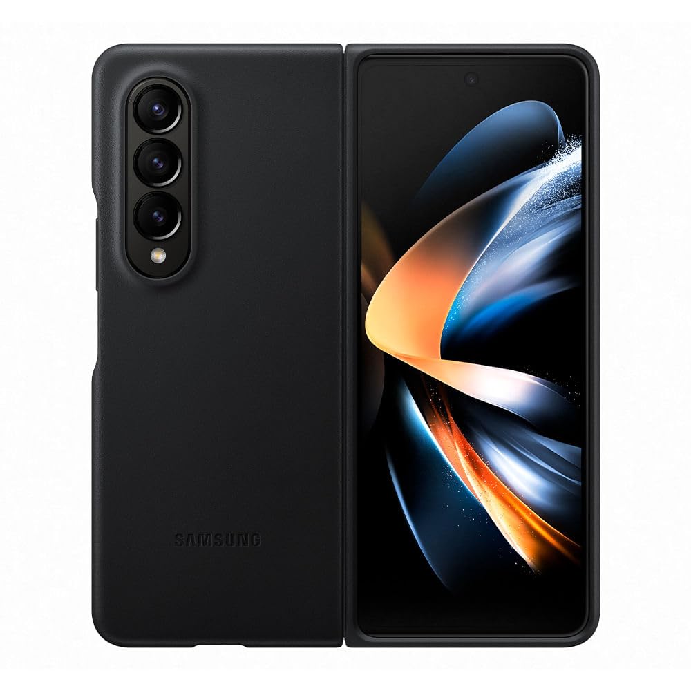 Samsung Galaxy Z Fold4 Leather Cover, Black
