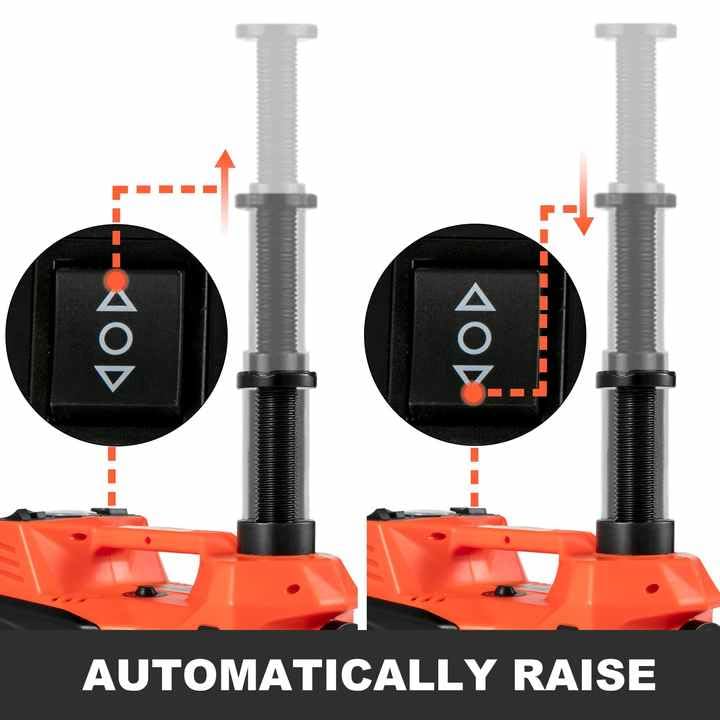 DENX Electric Car Jack Set, 2-Ton Capacity, Portable Emergency Lift Kit with Carrying Case