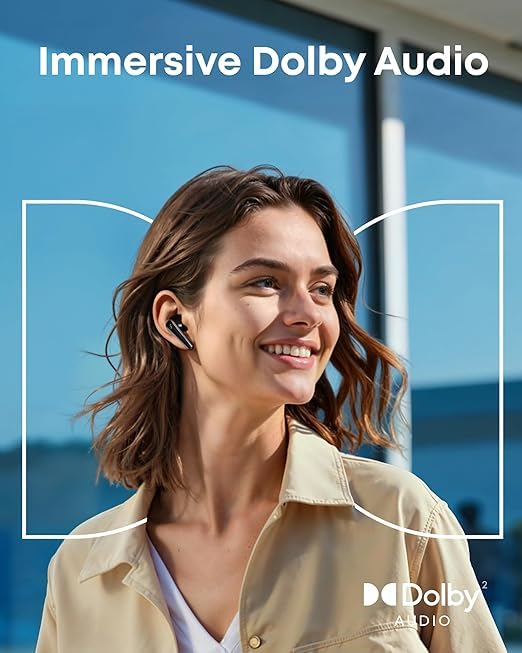 Soundcore Liberty 5 by Anker, Noise-Cancelling Wireless Earbuds, 2x Stronger Voice Reduction, Adaptive Noise Cancellation, Fast Charging, Dolby Audio, 6-Mic AI Clear Calls, Black (Global Version)