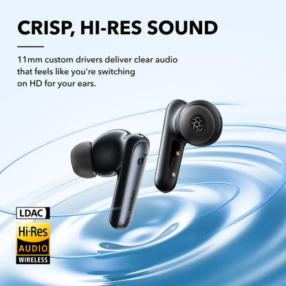 soundcore by Anker Liberty 4 NC Adaptive Noise Cancelling Earbuds, 98.5% Noise Reduction to Ears and Environment, Hi-Res Sound, 50H Battery, Wireless Charging, Bluetooth 5.3