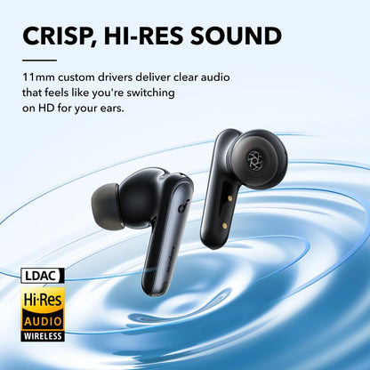 soundcore by Anker Liberty 4 NC Adaptive Noise Cancelling Earbuds, 98.5% Noise Reduction to Ears and Environment, Hi-Res Sound, 50H Battery, Wireless Charging, Bluetooth 5.3