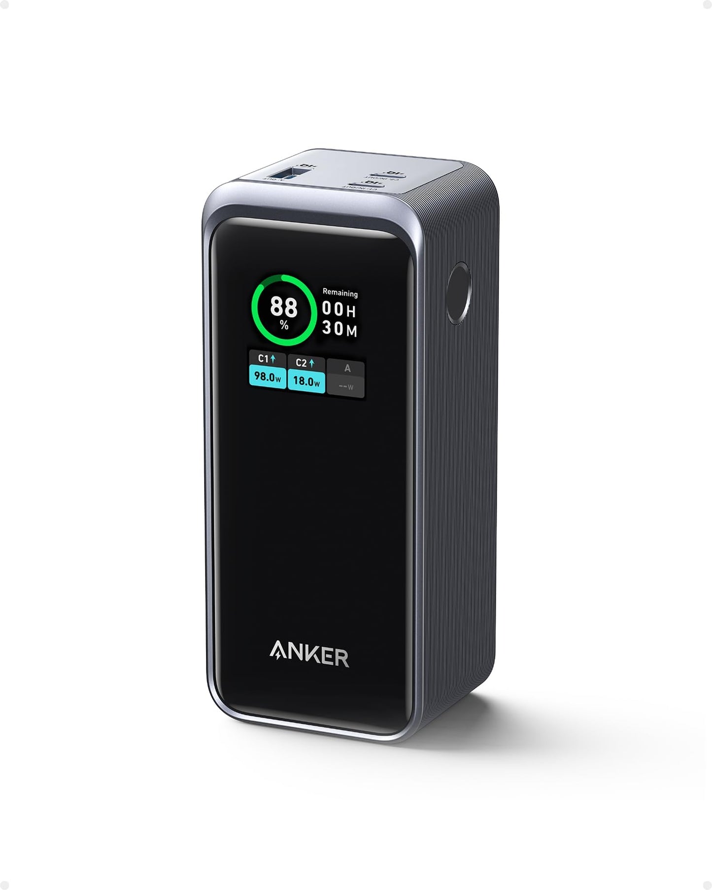 Anker Prime Power Bank, 20,000mAh 200W Portable Laptop Charger for Travel, TSA-Approved, Smart Digital Display, 2 USB-C and 1 USB-A Port, for iPhone 16/15/14 Series, Samsung, MacBook, and More