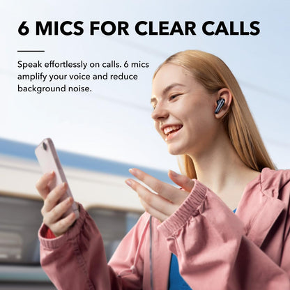 soundcore by Anker Liberty 4 NC Adaptive Noise Cancelling Earbuds, 98.5% Noise Reduction to Ears and Environment, Hi-Res Sound, 50H Battery, Wireless Charging, Bluetooth 5.3