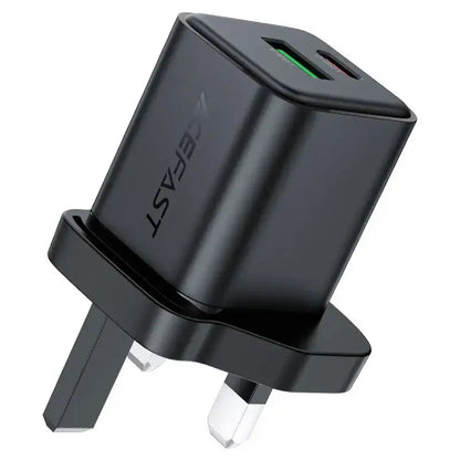 Fast Charge Wall Charger A127 PD30W GaN (1xUSB-A+1xUSB-C) UK
