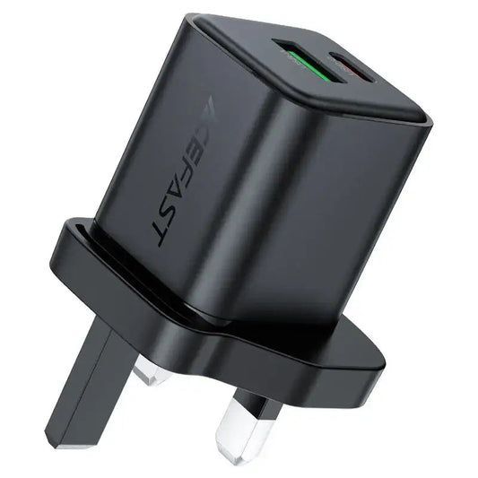 Fast Charge Wall Charger A127 PD30W GaN (1xUSB-A+1xUSB-C) UK