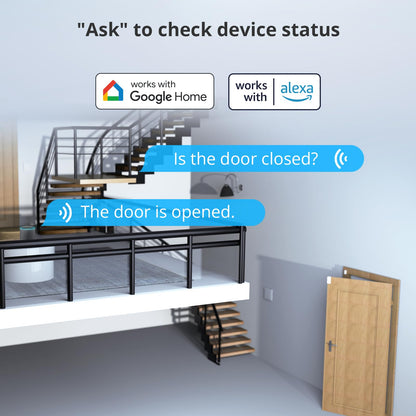 SONOFF DW2 Wi-Fi Wireless Door Window Sensor,APP Alert for Home Automation Wireless Alarm Security System, Compatible with IFTTT, Alexa, Google Home, No Gateway Required.