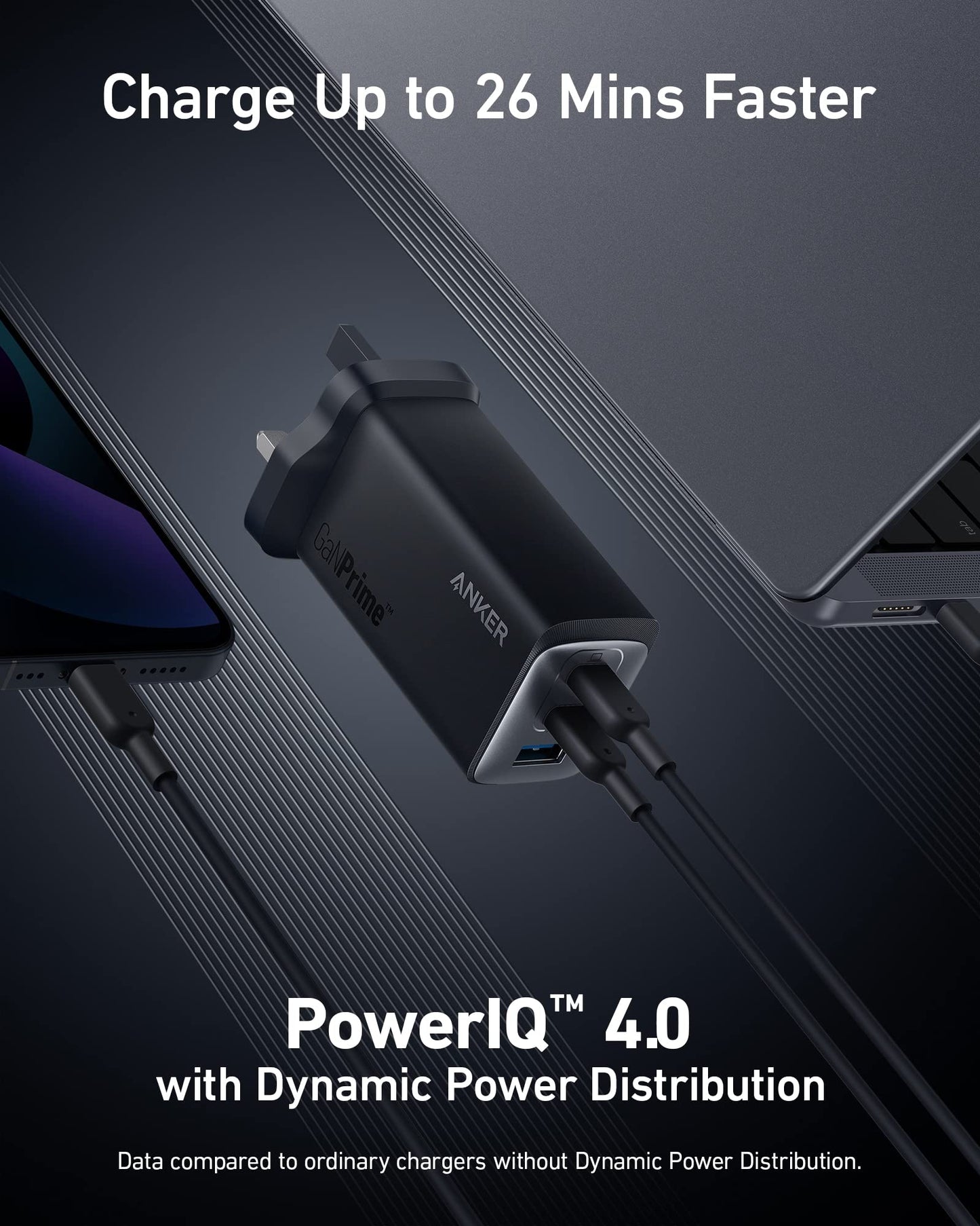 Anker USB C Plug, 737 Charger GaNPrime 120W, PPS 3-Port Fast Wall Charger for MacBook Pro/Air, iPad Pro, Galaxy S22/S21, Dell XPS 13, Note 20/10+, iPhone 16/16 Pro/16 Plus /16 Pro Max, and More