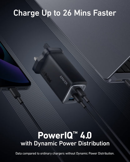 Anker USB C Plug, 737 Charger GaNPrime 120W, PPS 3-Port Fast Wall Charger for MacBook Pro/Air, iPad Pro, Galaxy S22/S21, Dell XPS 13, Note 20/10+, iPhone 16/16 Pro/16 Plus /16 Pro Max, and More