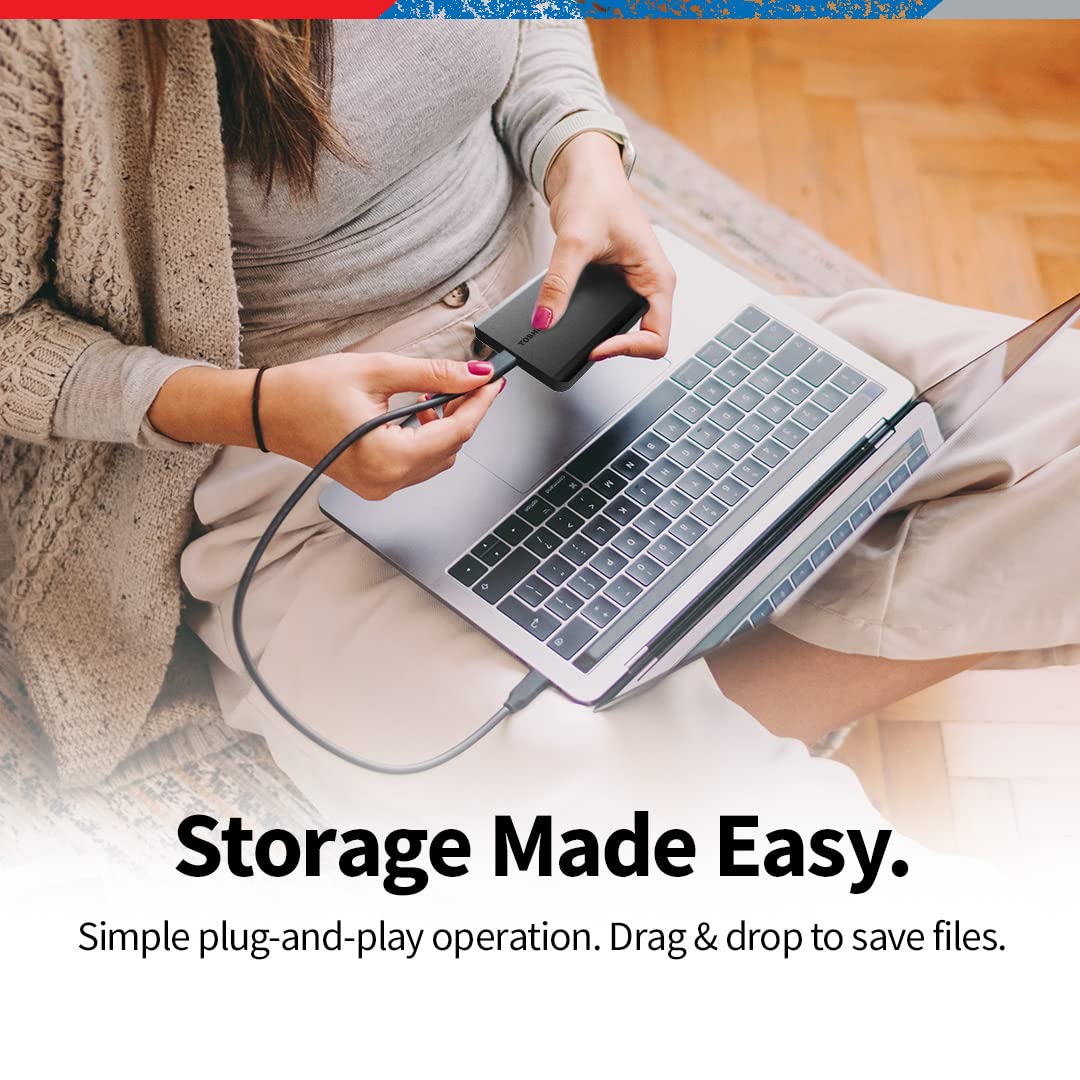 Toshiba Canvio Basics 2TB Portable External Hard Drive USB 3.0, Black