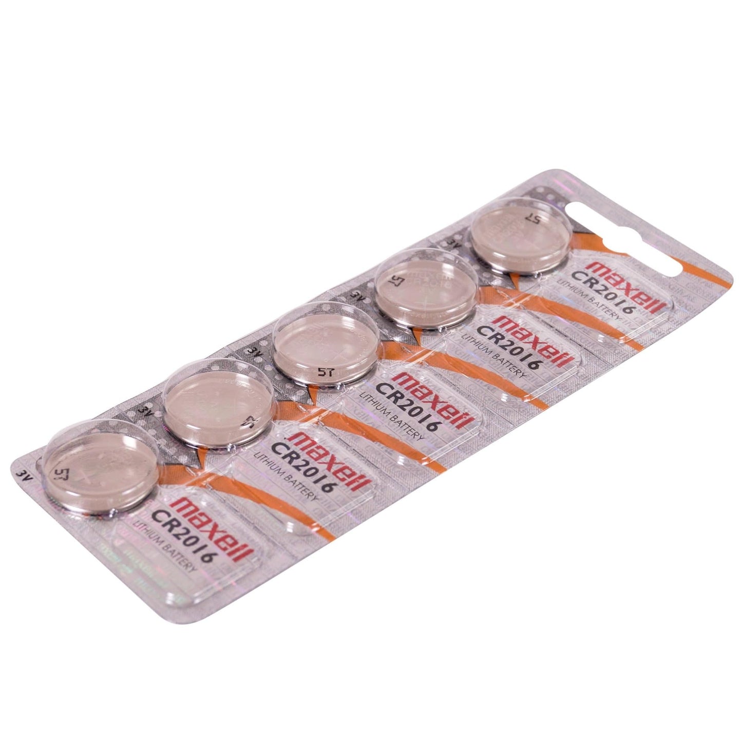 Maxell Micro Lithium Cell Battery CR2016 for Watches and Electronics 5 Pack