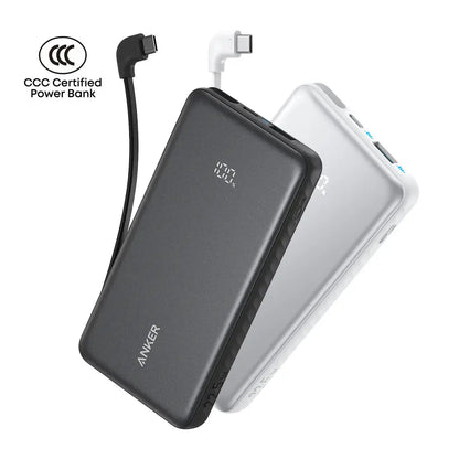 Anker Zolo Powerbank 10000mAh 22.5W Fast Charging Power Bank with Built-in USB-C Cable A110D