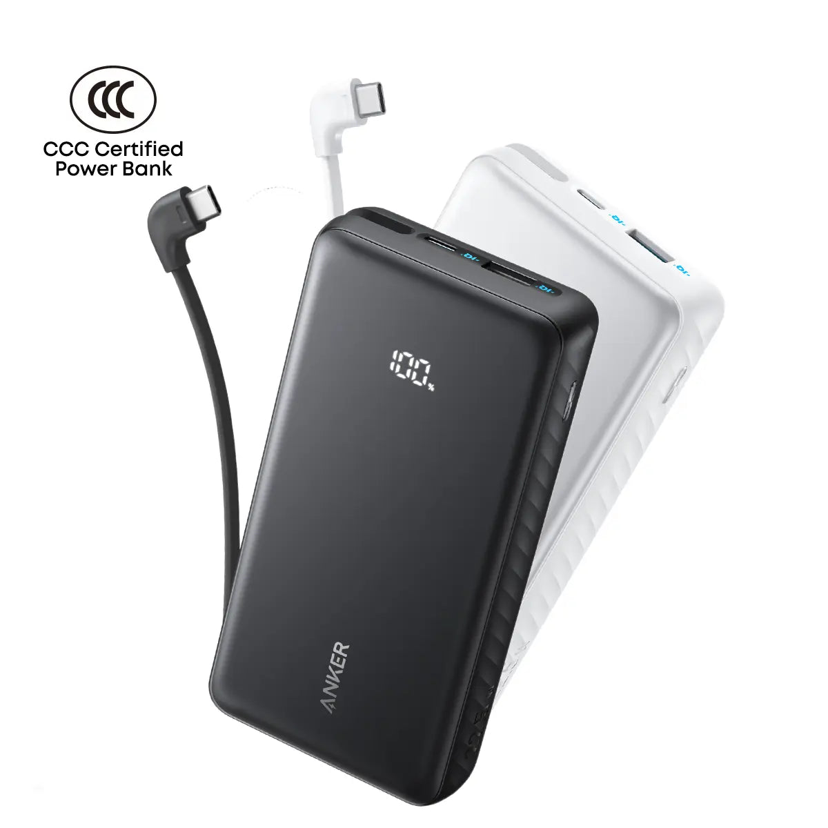 Anker Zolo Powerbank 20000mAh 22.5W Fast Charging Power Bank with Built-in USB-C Cable [CCC Certified] A110E