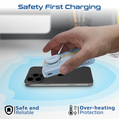Ultra-Compact 3 in 1 MagSafe Compatible Wireless Charging Power Bank