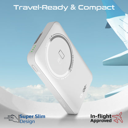 Ultra-Compact 3 in 1 MagSafe Compatible Wireless Charging Power Bank