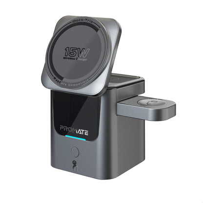 Ultra-Compact Auto-Fold 15W MagSafe compatible wireless charging station