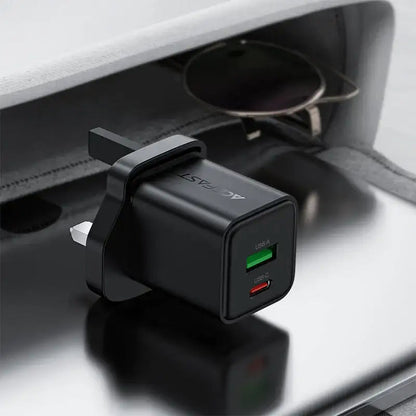 Fast Charge Wall Charger A127 PD30W GaN (1xUSB-A+1xUSB-C) UK