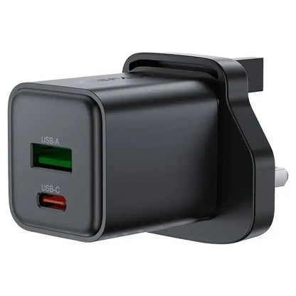 Fast Charge Wall Charger A127 PD30W GaN (1xUSB-A+1xUSB-C) UK