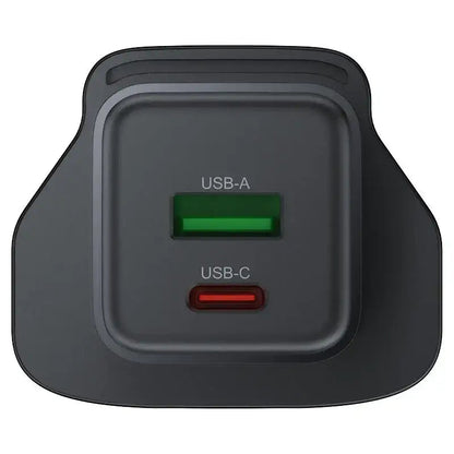 Fast Charge Wall Charger A127 PD30W GaN (1xUSB-A+1xUSB-C) UK