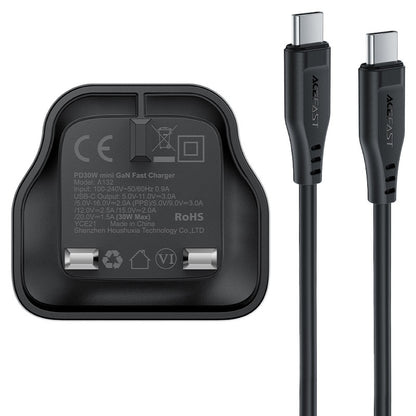 Fast Charge Wall Charger A132 PD30W GaN (1xUSB-C) UK