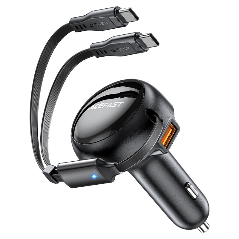 Fast Charge Car Charger B13 53W with 2-in-1 cable