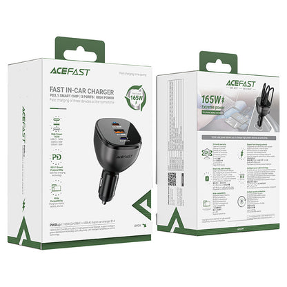 Fast Charge Car Charger B14 165W PD31 (2xUSB-C + 1xUSB-A)