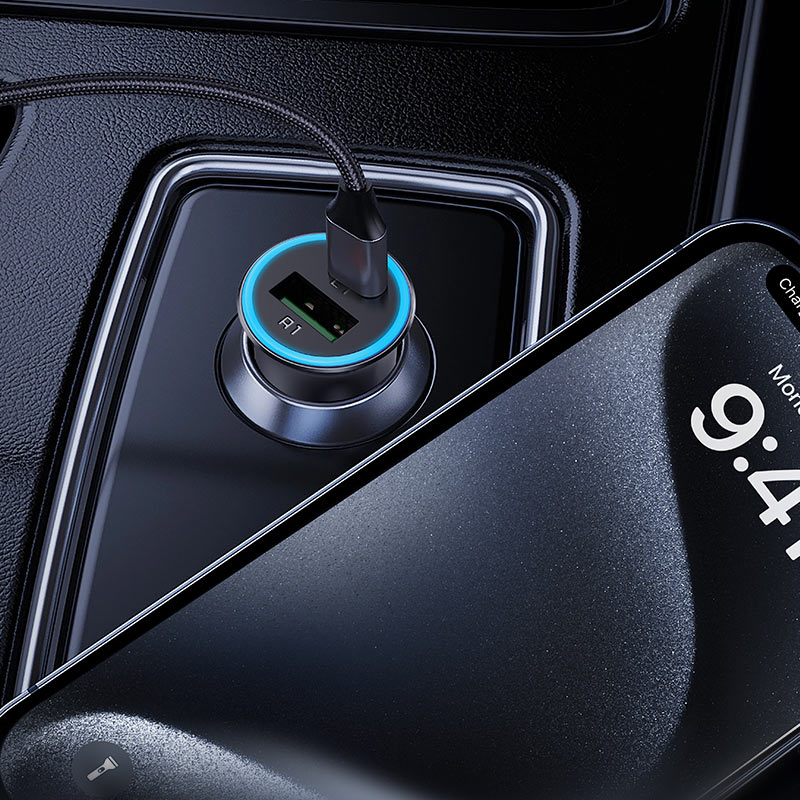 Fast Charge Car Charger B16 95W (1xUSB-C + 1xUSB-A)