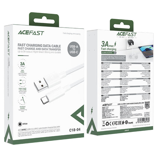 Charging Data Cable C18-04 USB-A to USB-C