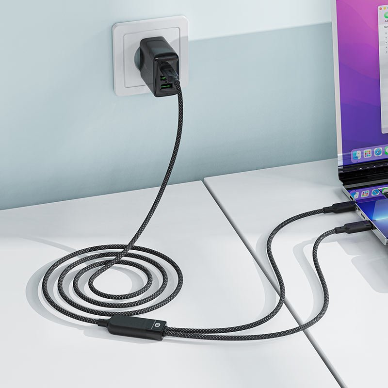 Charging Data Cable C5-11 USB-C to 2xUSB-C 100W