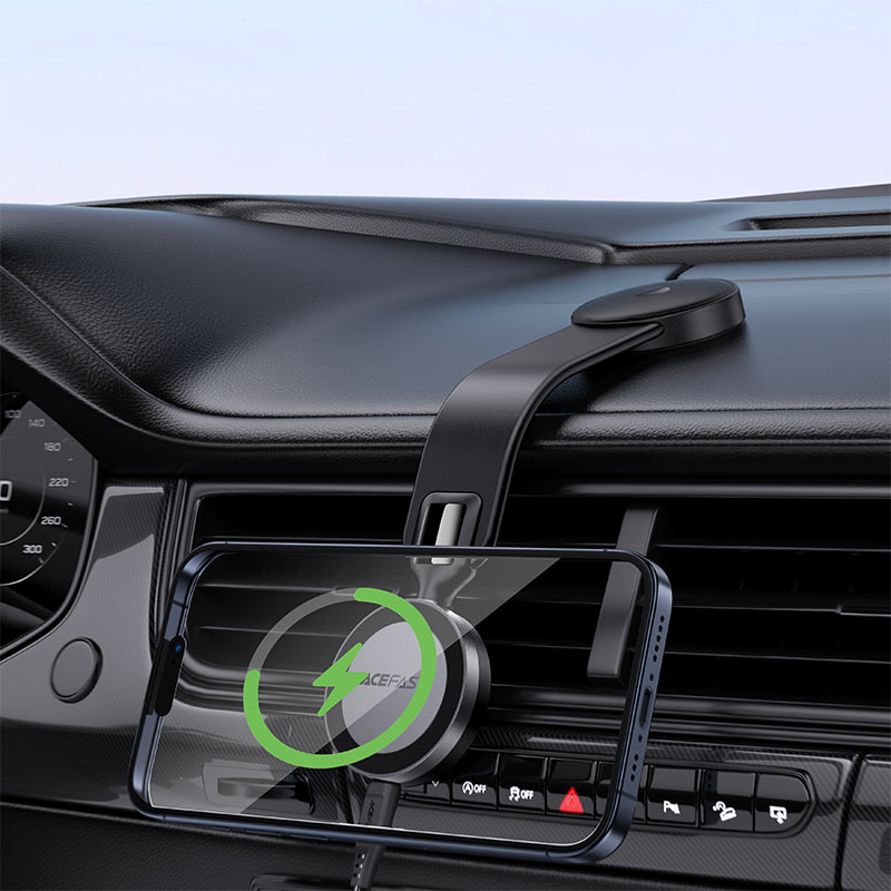 Fast Wireless Charger Magnetic Car Holder D37