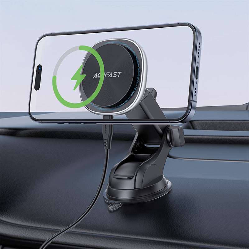 Fast Wireless Charger Magnetic Car Holder D42