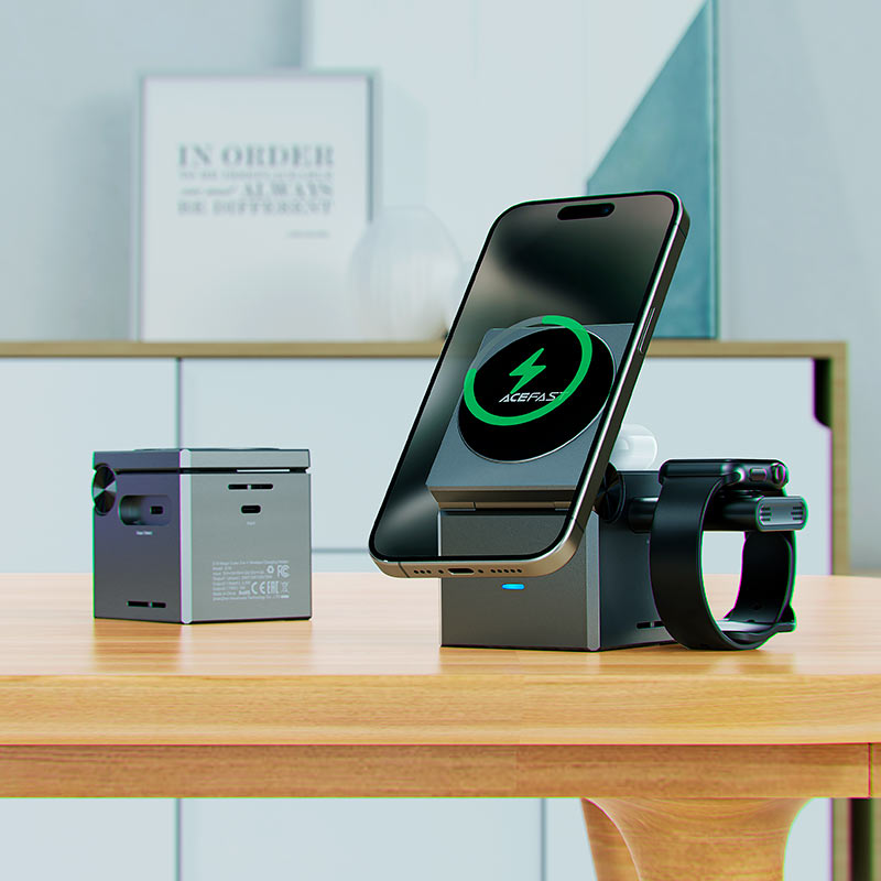 Fast Wireless Charger Desktop Holder E18