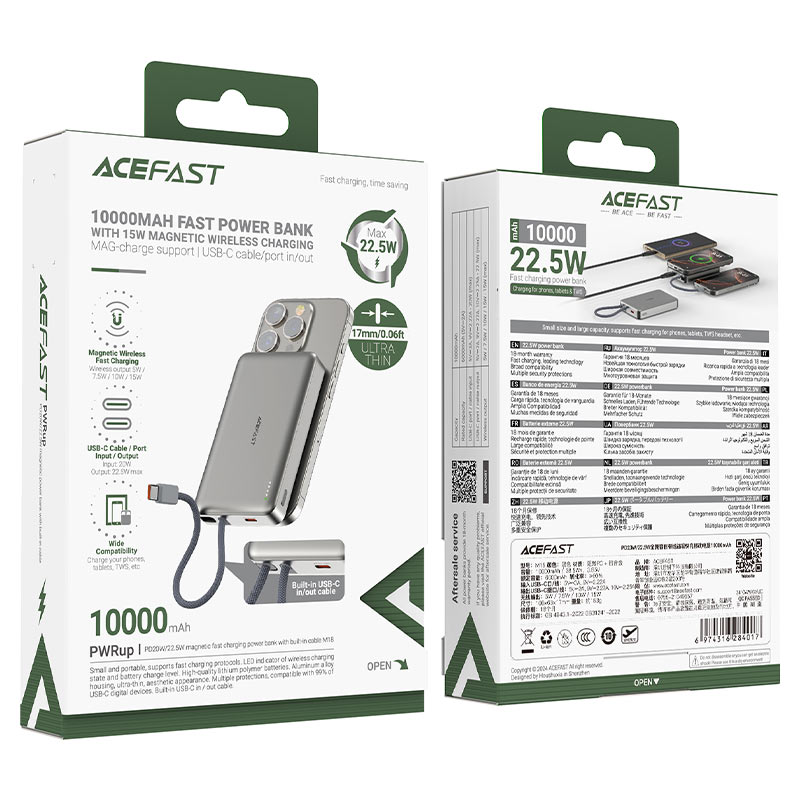 Magnetic Fast Wireless Charge Power Bank M18 225W 10000mAh